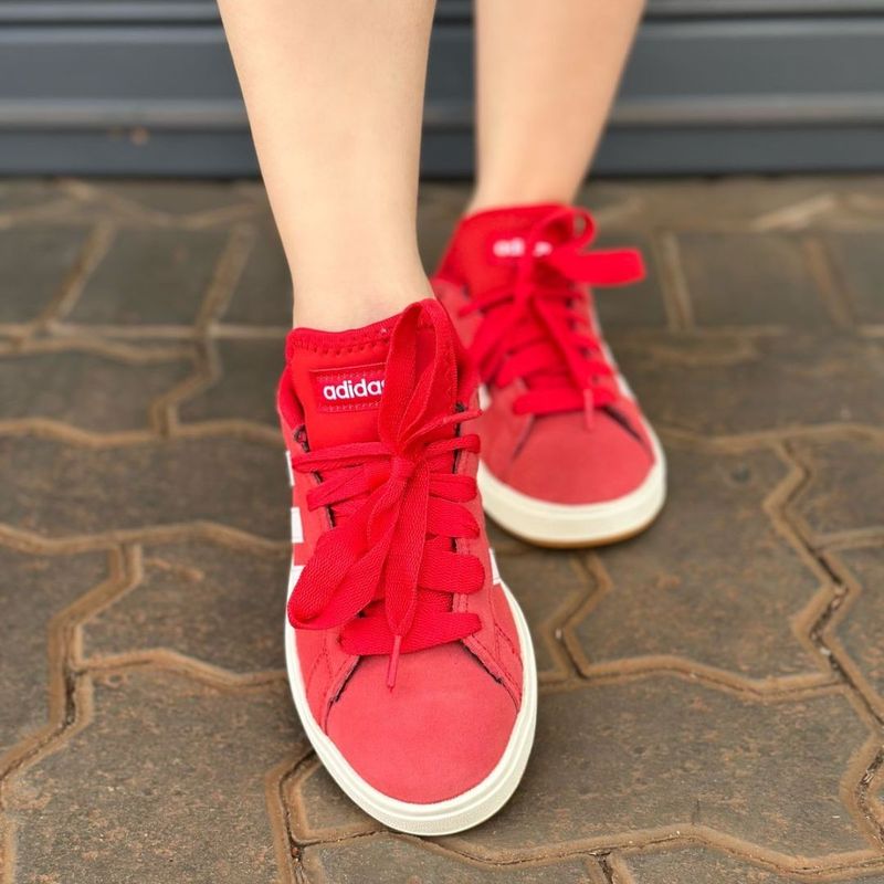 TENIS ADIDAS GRAND COURT NOBUCK VERMELHO