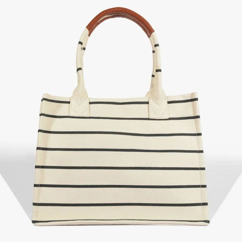 BOLSA SCHUTZ SHOPPING OSAKA LONA BRANCO LISTRAS