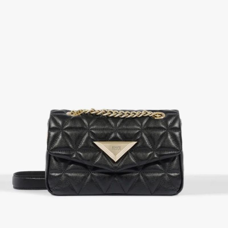 BOLSA SCHUTZ TIRACOLO MEDIA 944 COURO PRETO