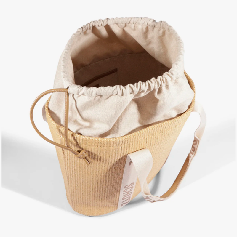 BOLSA SCHUTZ SHOPPING RAFIA NATURAL BEGE