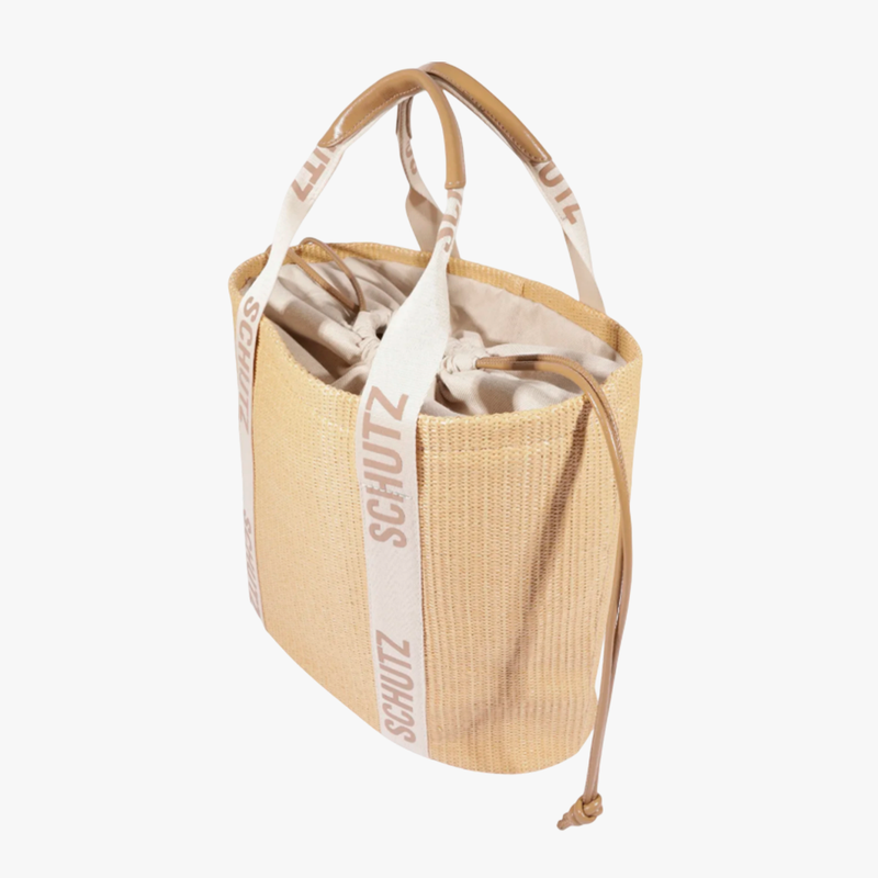 BOLSA SCHUTZ SHOPPING RAFIA NATURAL BEGE