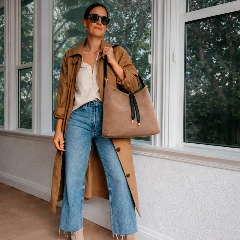 BOLSA LUIZA BARCELOS HOBO CAMURCAO FENDI E PRETO