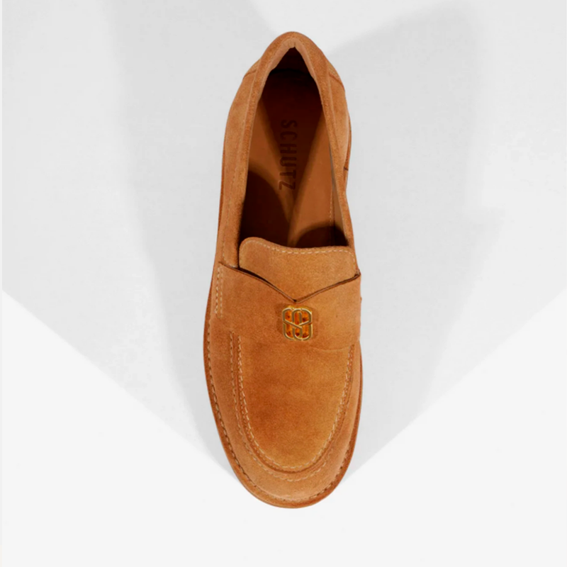 MOCASSIM SCHUTZ SHOP HEAVY SUEDE BEGE