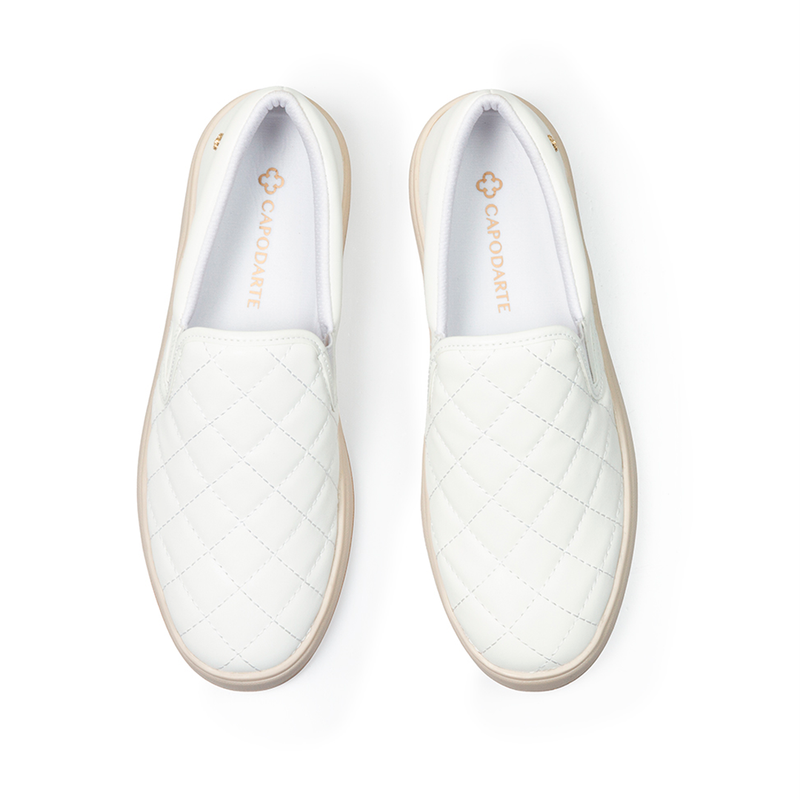 TÊNIS CAPODARTE SLIP ON MATELASSE BRANCO