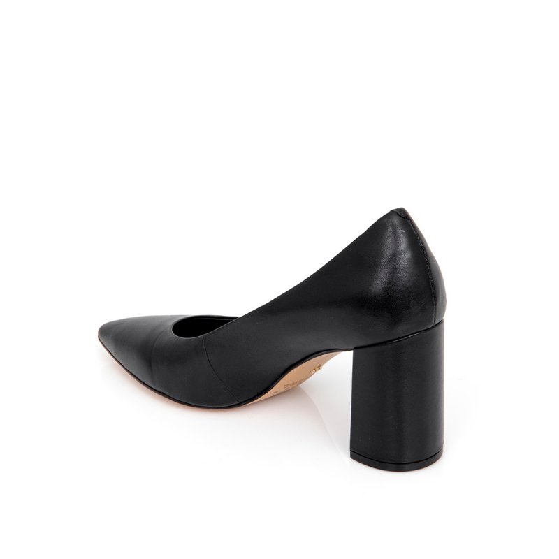 SCARPIN CAPODARTE SALTO BLOCO COURO PRETO