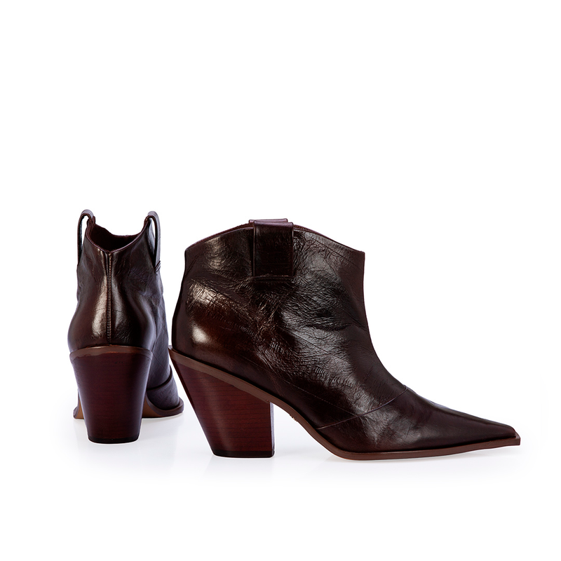 BOTA CAPODARTE WESTERN MARROM COURO CANO CURTO
