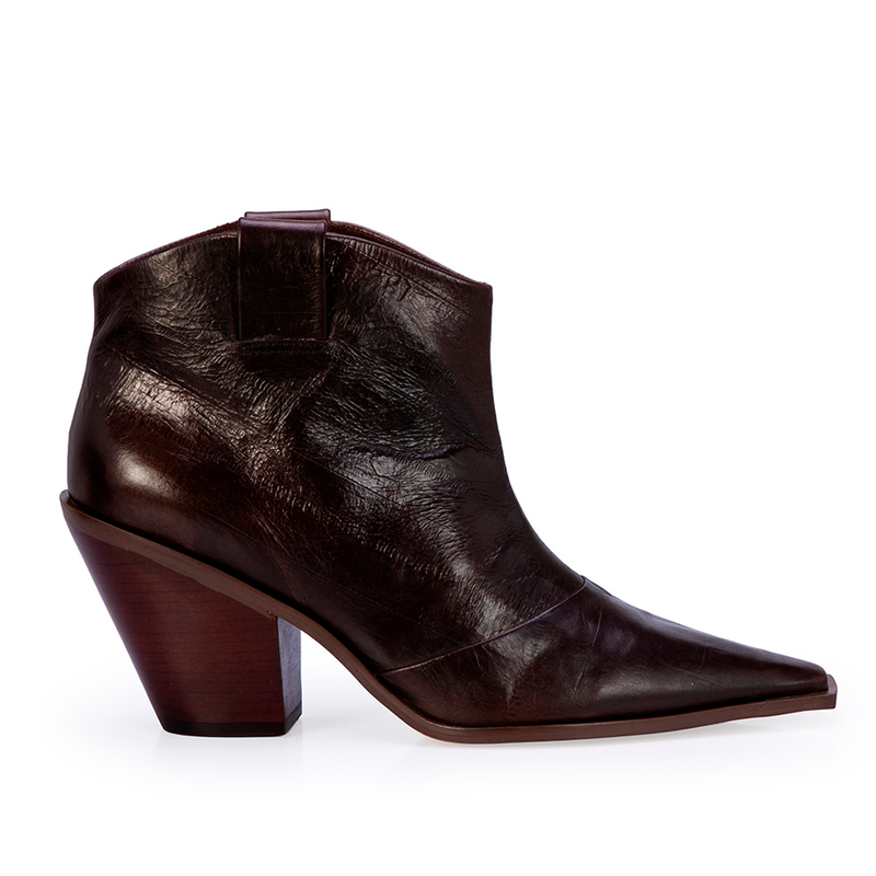 BOTA CAPODARTE WESTERN MARROM COURO CANO CURTO