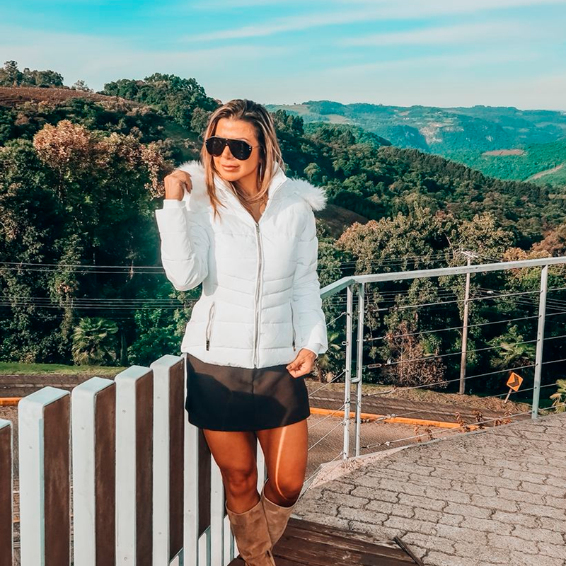 Casaco Nexy Nylon Capuz Pelo