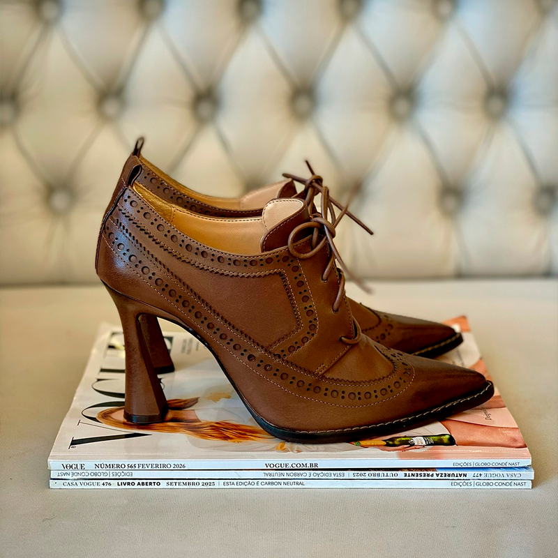 Scarpin Luiza Barcelos Oxford Couro