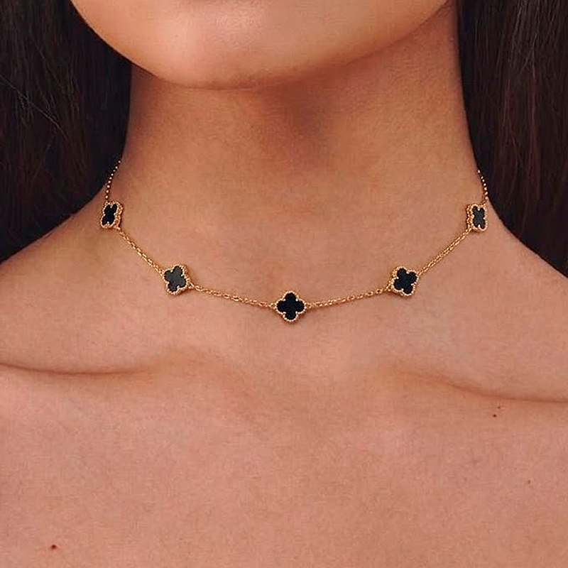 Colar MC Chocker Van Cleef Colorido