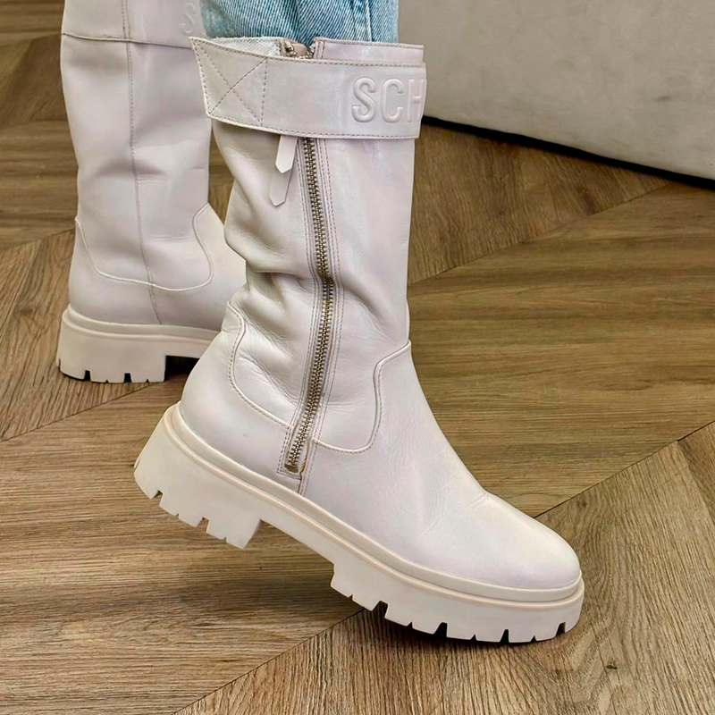 BOTA SCHUTZ CANO MÉDIO TRATORADA COLD CREAM