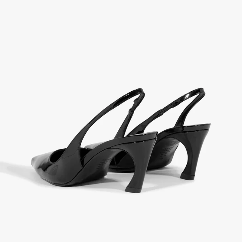 Scarpin Schutz Slingback Lexi Mid Verniz Preto