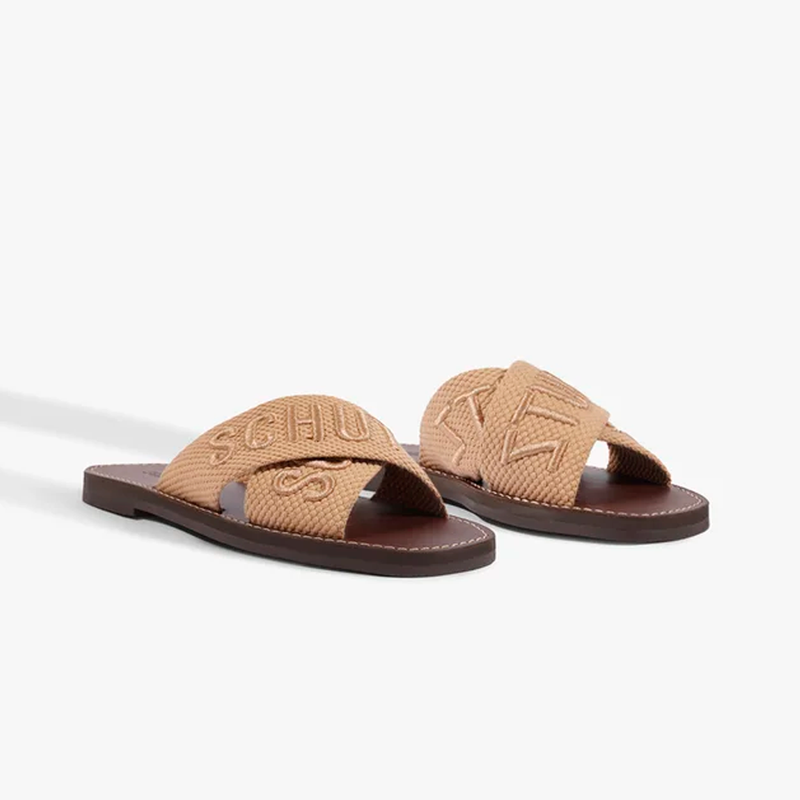 Sandália Schutz Flat X Logo 
