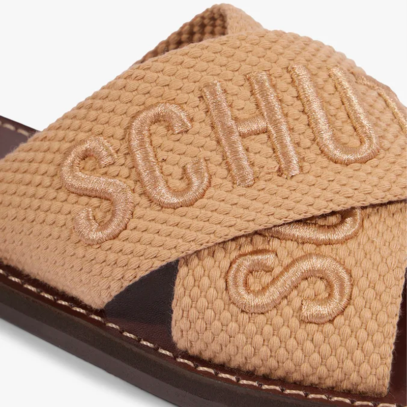Sandália Schutz Flat X Logo 