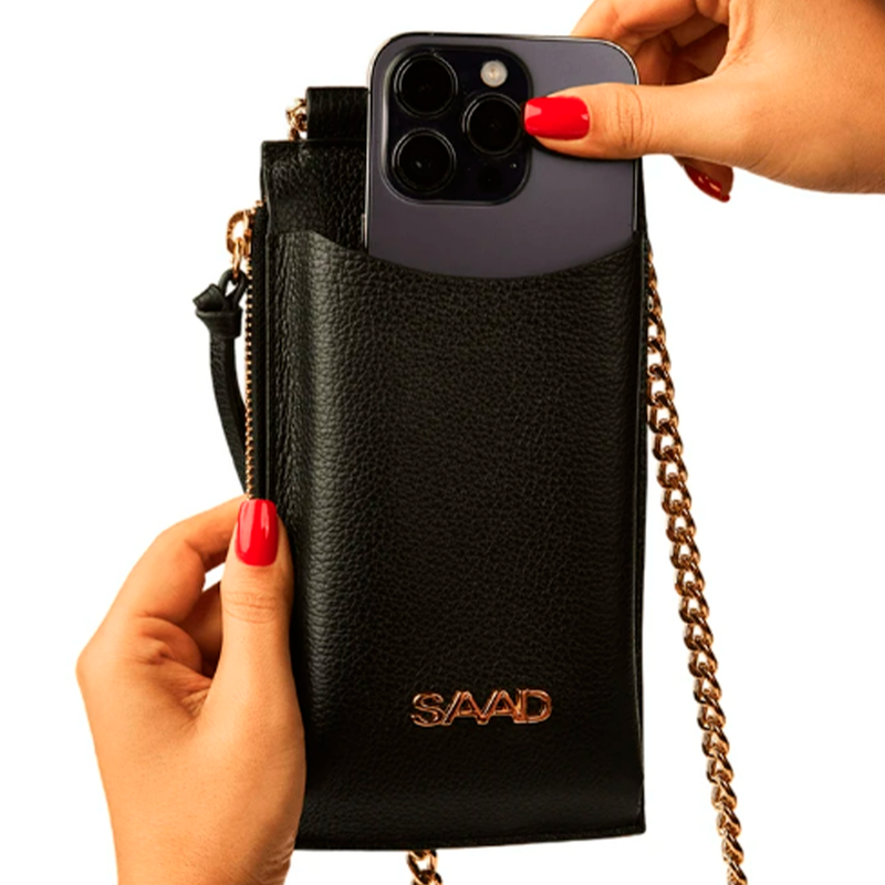 Bolsa Porta Celular SAAD Mini Couro