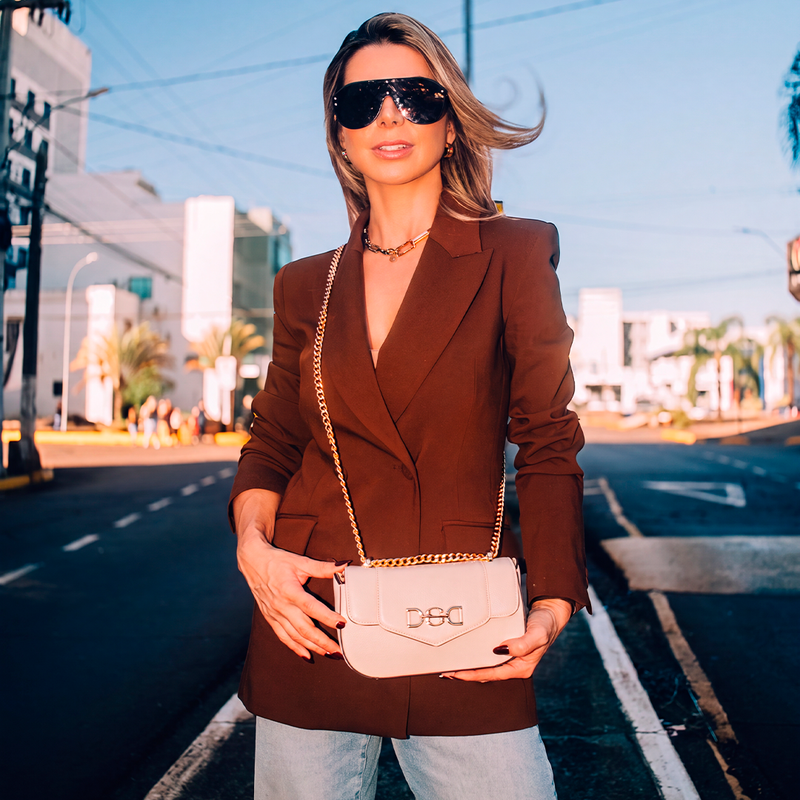 Bolsa SAAD Mini Couro Off
