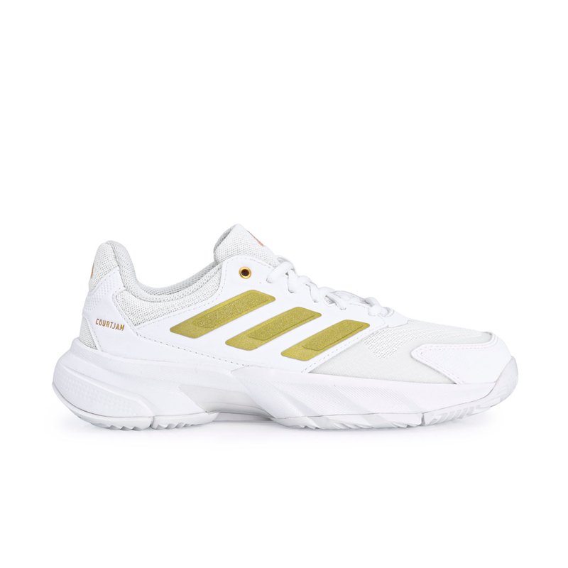 TENIS ADIDAS COURTJAM CONTROL 3 W LIS BRAN/DOURADO