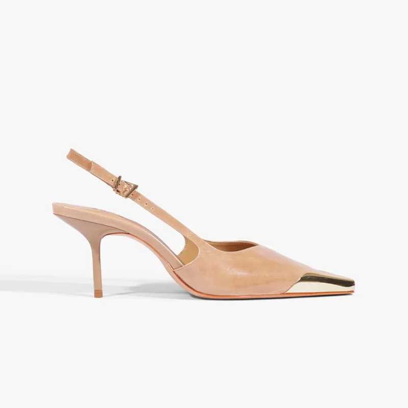 Slingback Schutz Biqueira Metal 