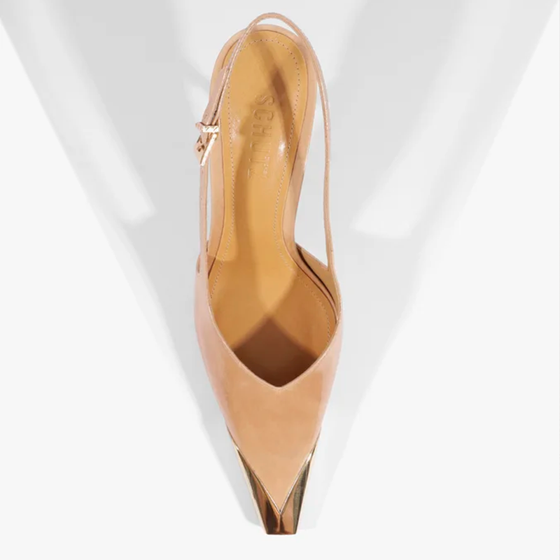 Slingback Schutz Biqueira Metal 