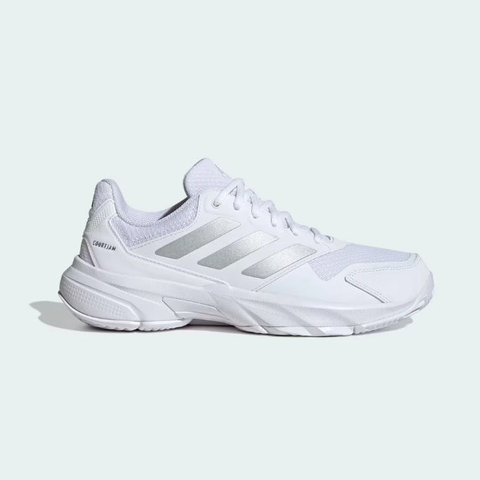 Tênis Adidas Courtjam Control 3 Listra Prata