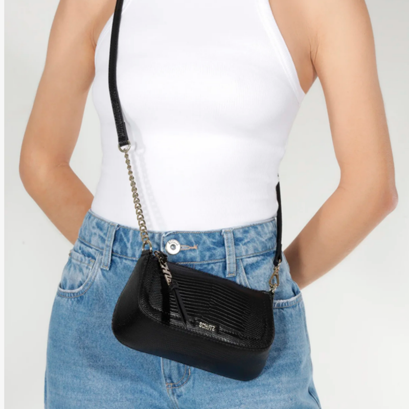 Bolsa Schutz Tiracolo Pequena Preto