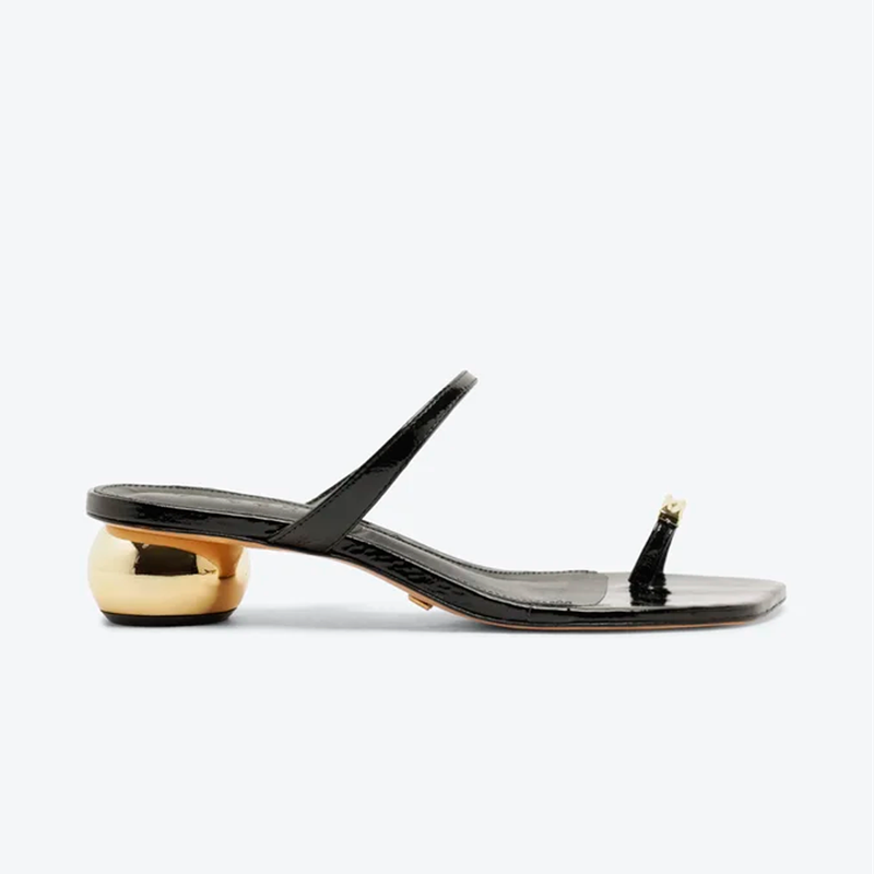 Mule Vicenza  Toe Ring Vilena Preto