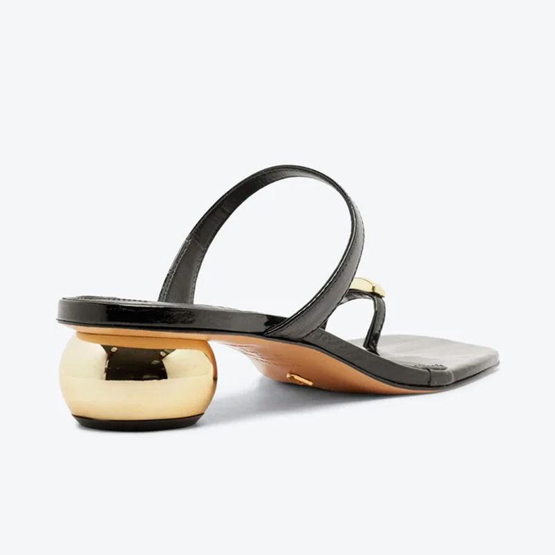 Mule Vicenza  Toe Ring Vilena Preto