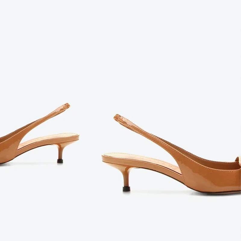 Slingback Vicenza Quadrado Sarila Marrom