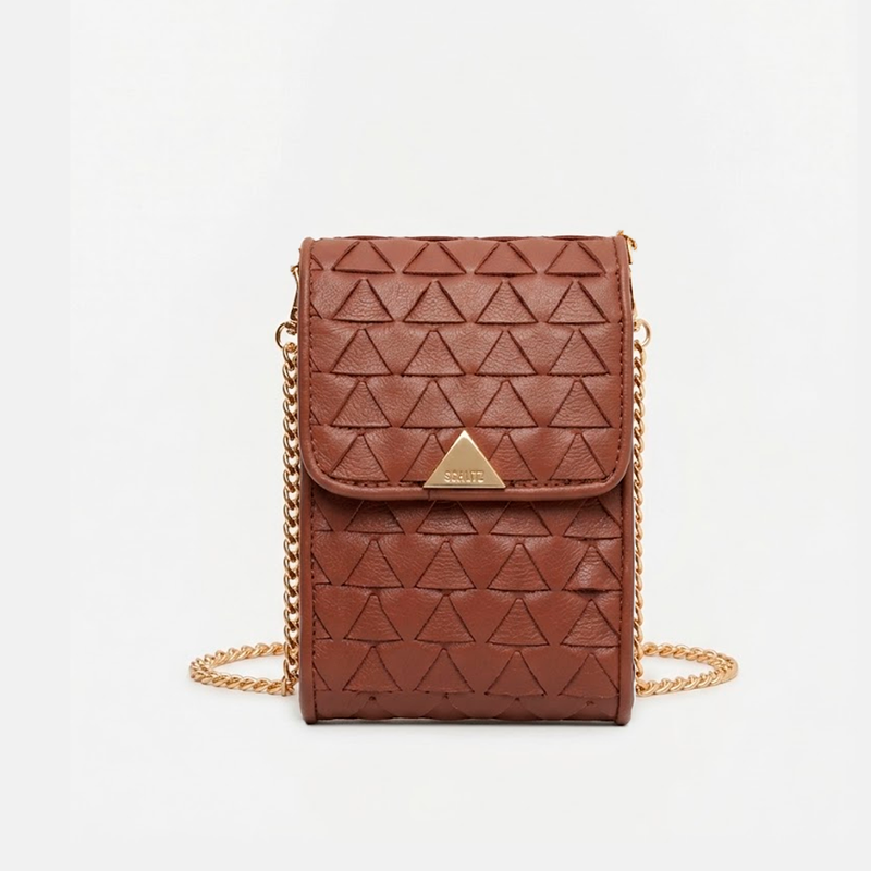 Bolsa Mini Schutz Porta Celular Marrom