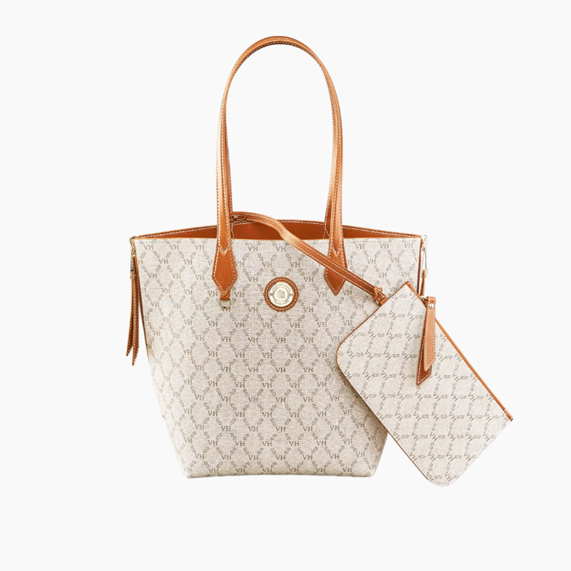 Bolsa Victor Hugo Tote Double Face Caramelo