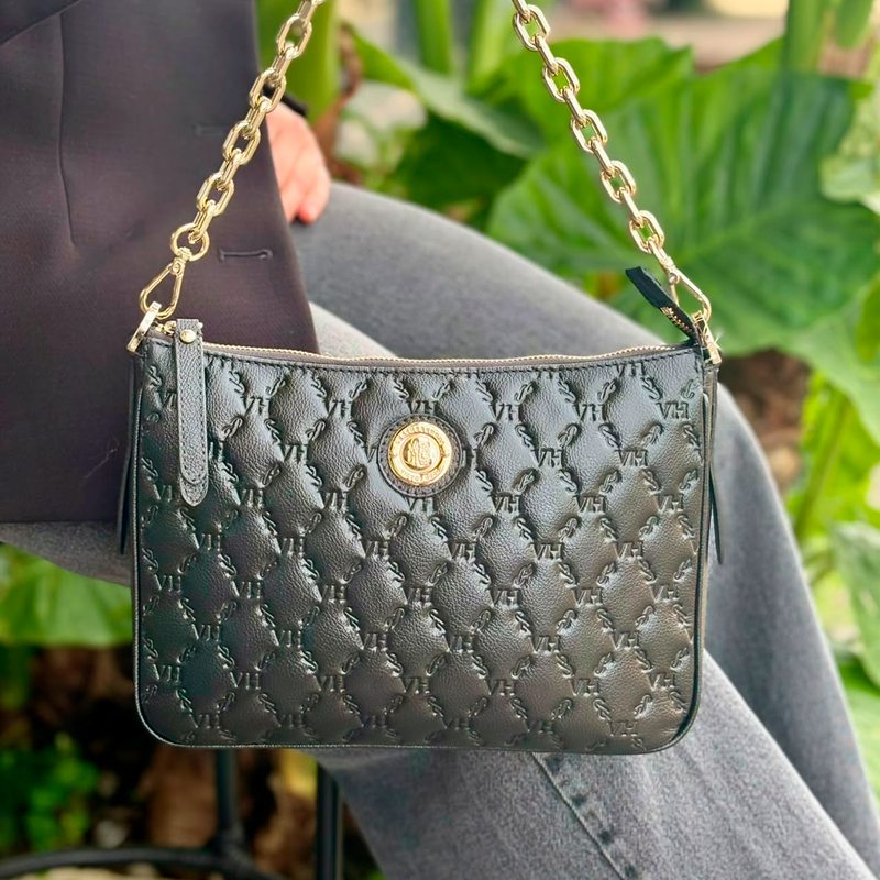 Bolsa Victor Hugo Charli Shoulder Catena Preto