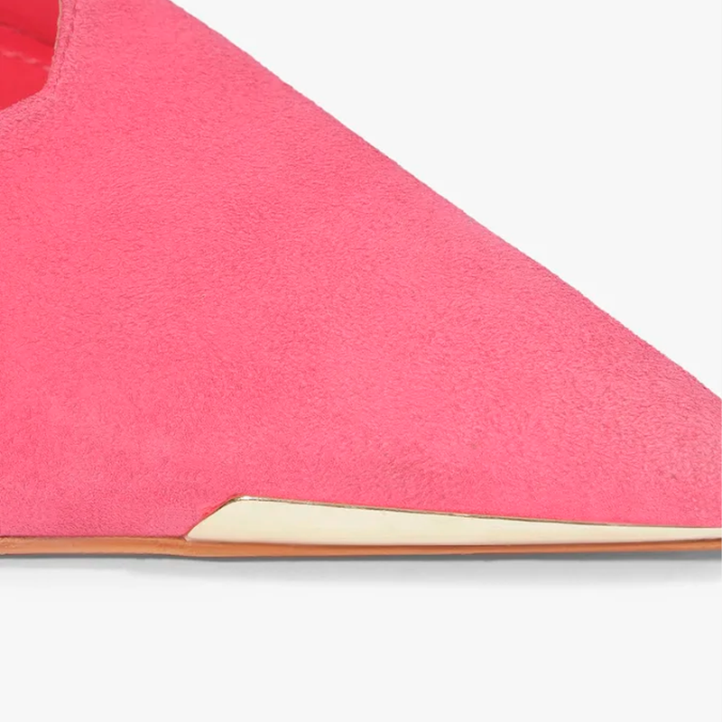 Scarpin Schutz Lexi Biqueira Metal Salto Alto Rosa