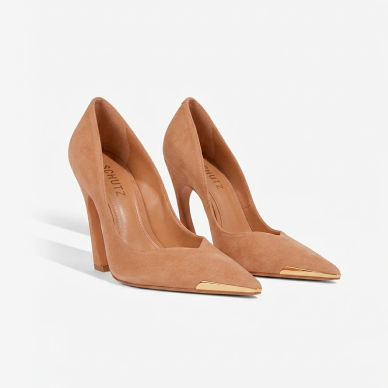 Scarpin Schutz Lexi Biqueira Metal Salto Alto