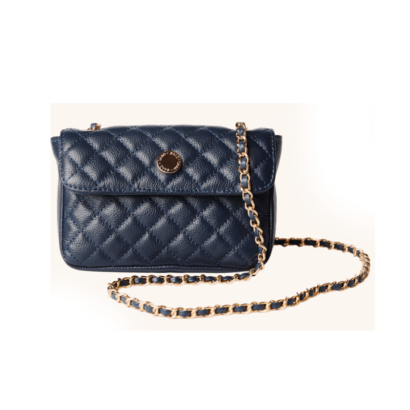 Bolsa SAAD Mini Bordado Azul Marinho