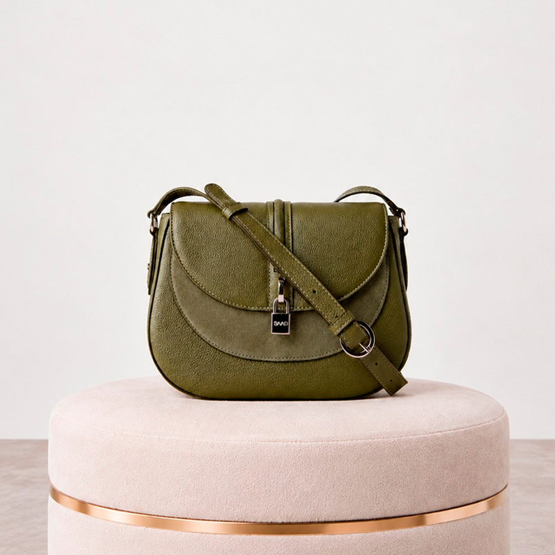 Bolsa SAAD Pequena Couro Verde