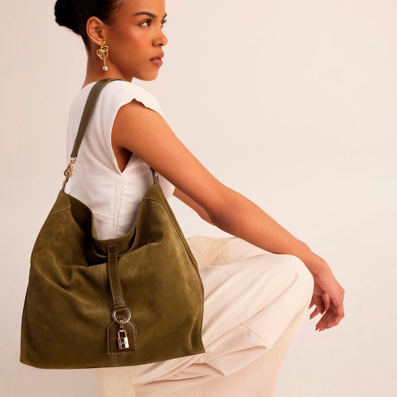 Bolsa SAAD Bucket Camurça Verde
