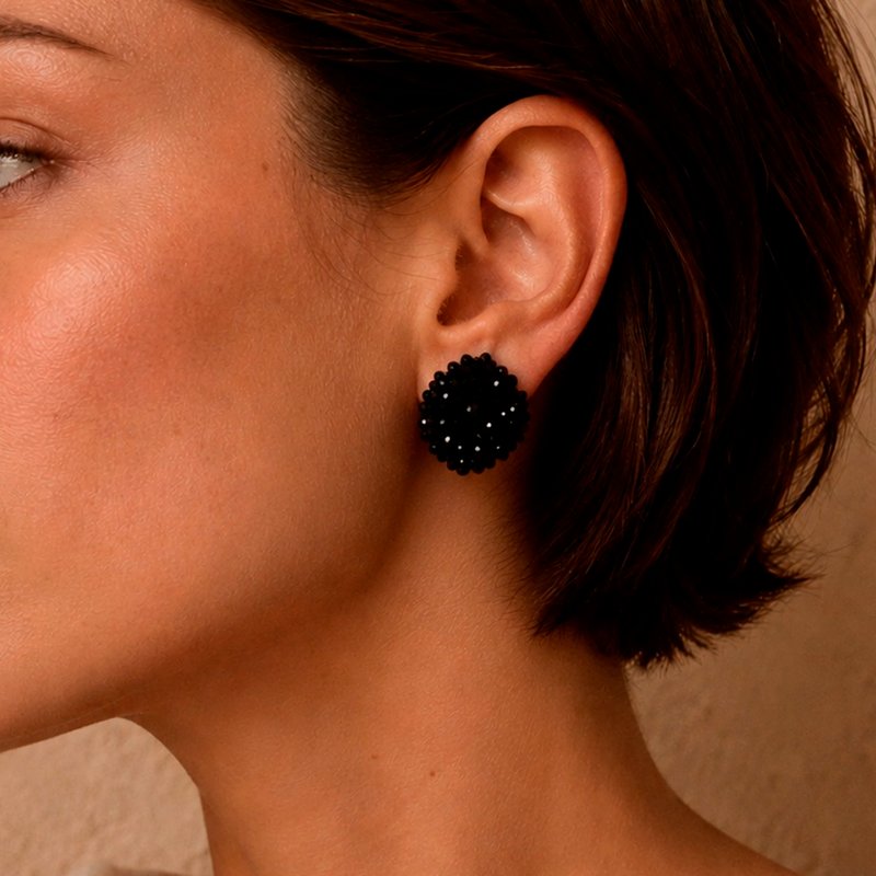 Brinco Leticia Sarabia Esfera Preto