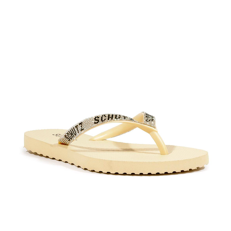 Chinelo Schutz Brilho Amarelo Manteiga