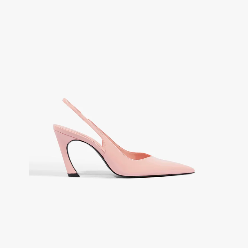 Slingback Schutz Lexi Sling Wild Couro Rosa