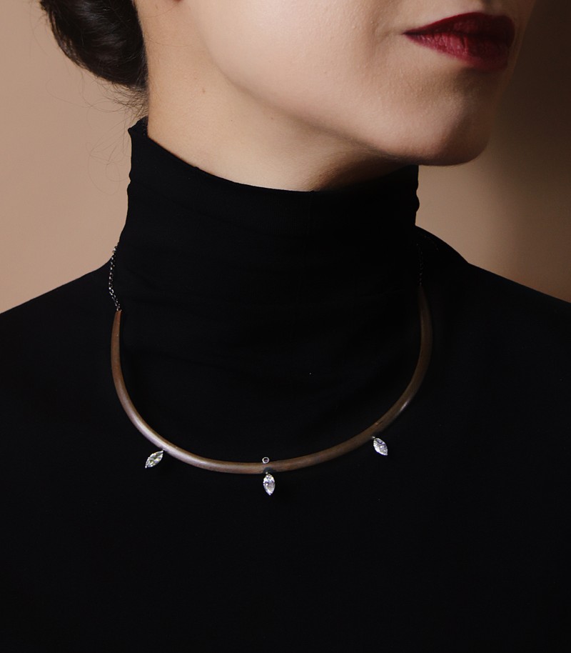 Choker Cobre Zirconias