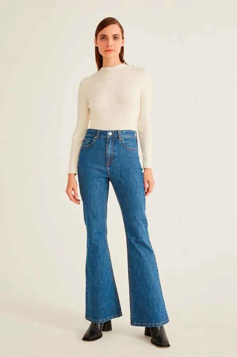 CALÇA SARJAFLARE JEANS CORI