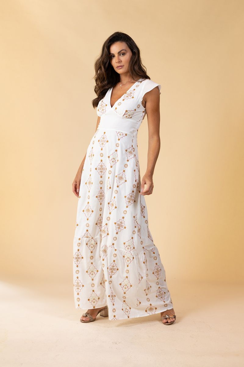 VESTIDO BORDADO LONGO BOSSA