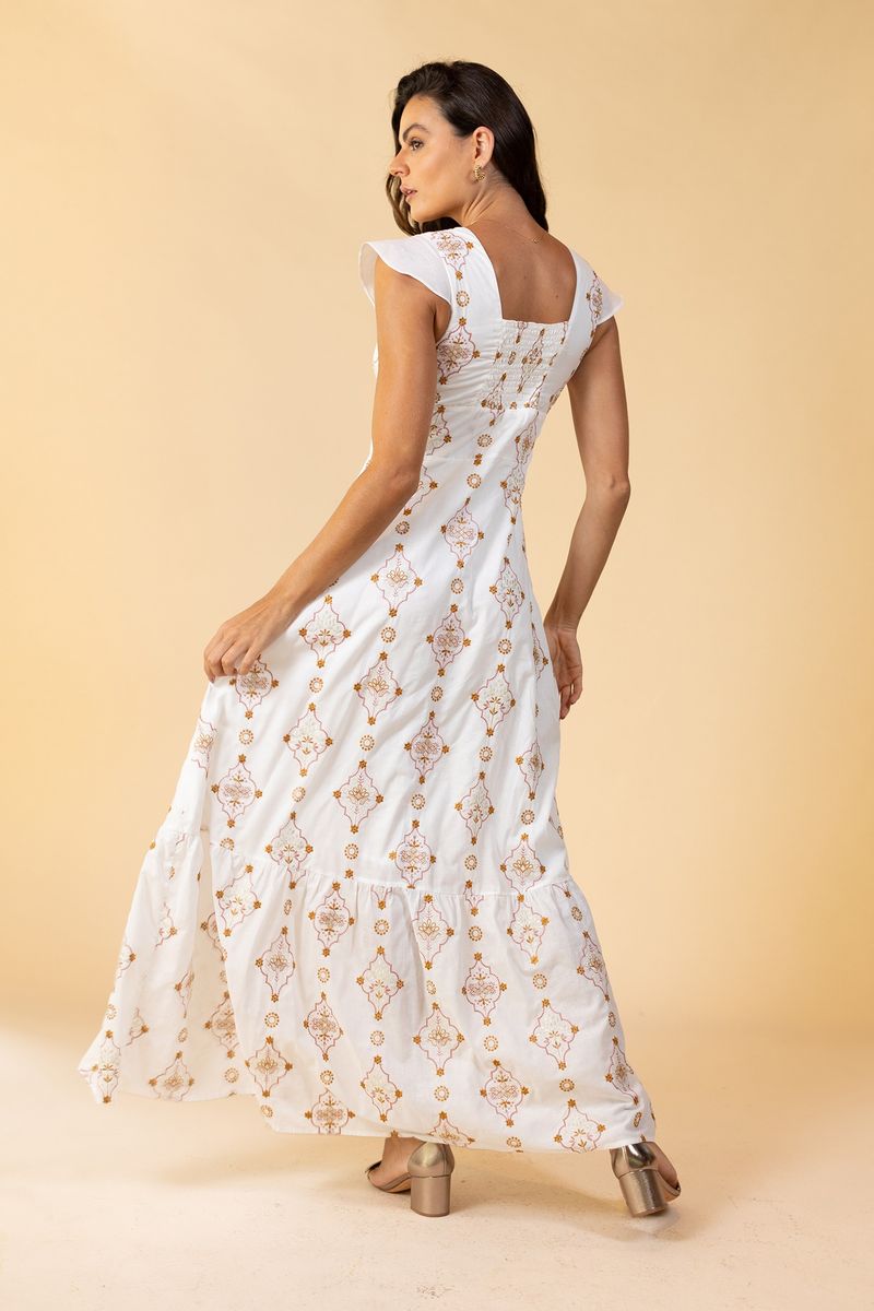 VESTIDO BORDADO LONGO BOSSA