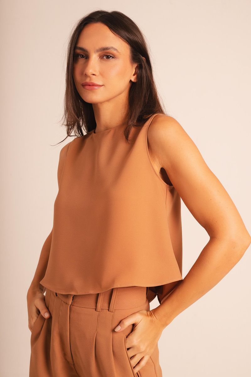 BLUSA ALFAIATARIA DE CREPE