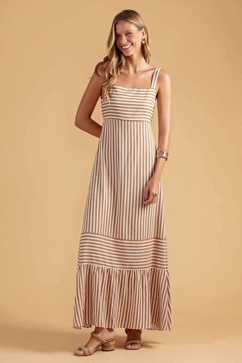 VESTIDO LONGO LISTRAS