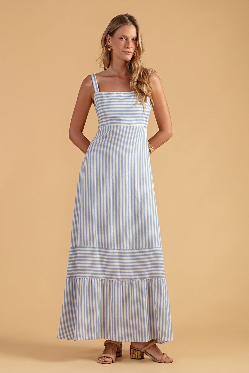 VESTIDO LONGO LISTRAS