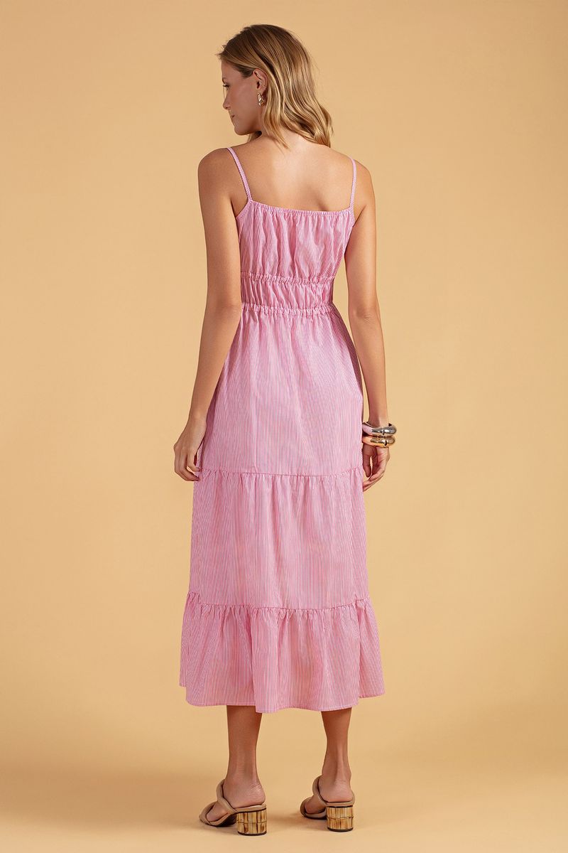 VESTIDO TRICOLINE LISTRADO