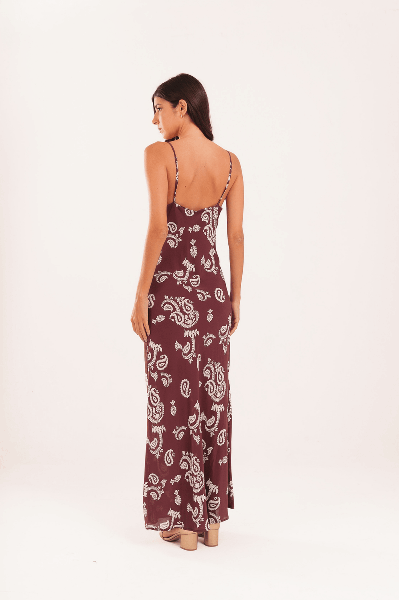 VESTIDO SLIP DRESS PAISLEY
