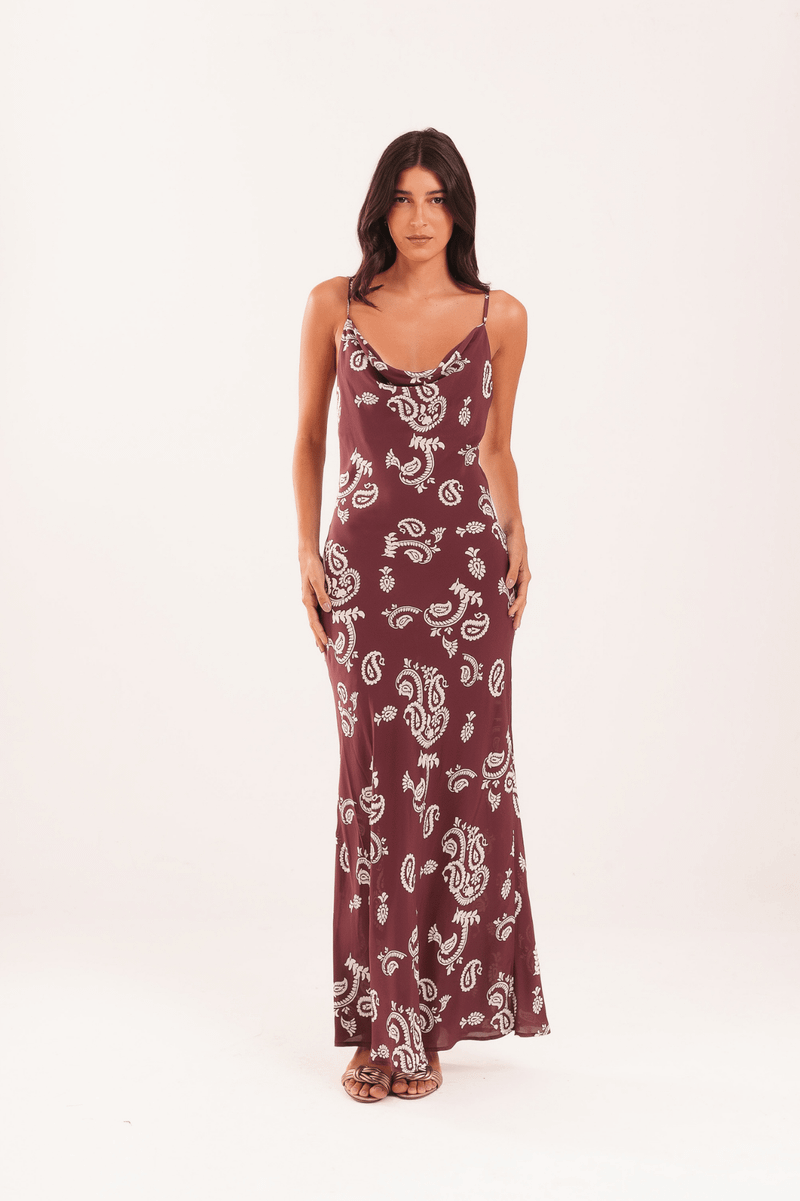 VESTIDO SLIP DRESS PAISLEY