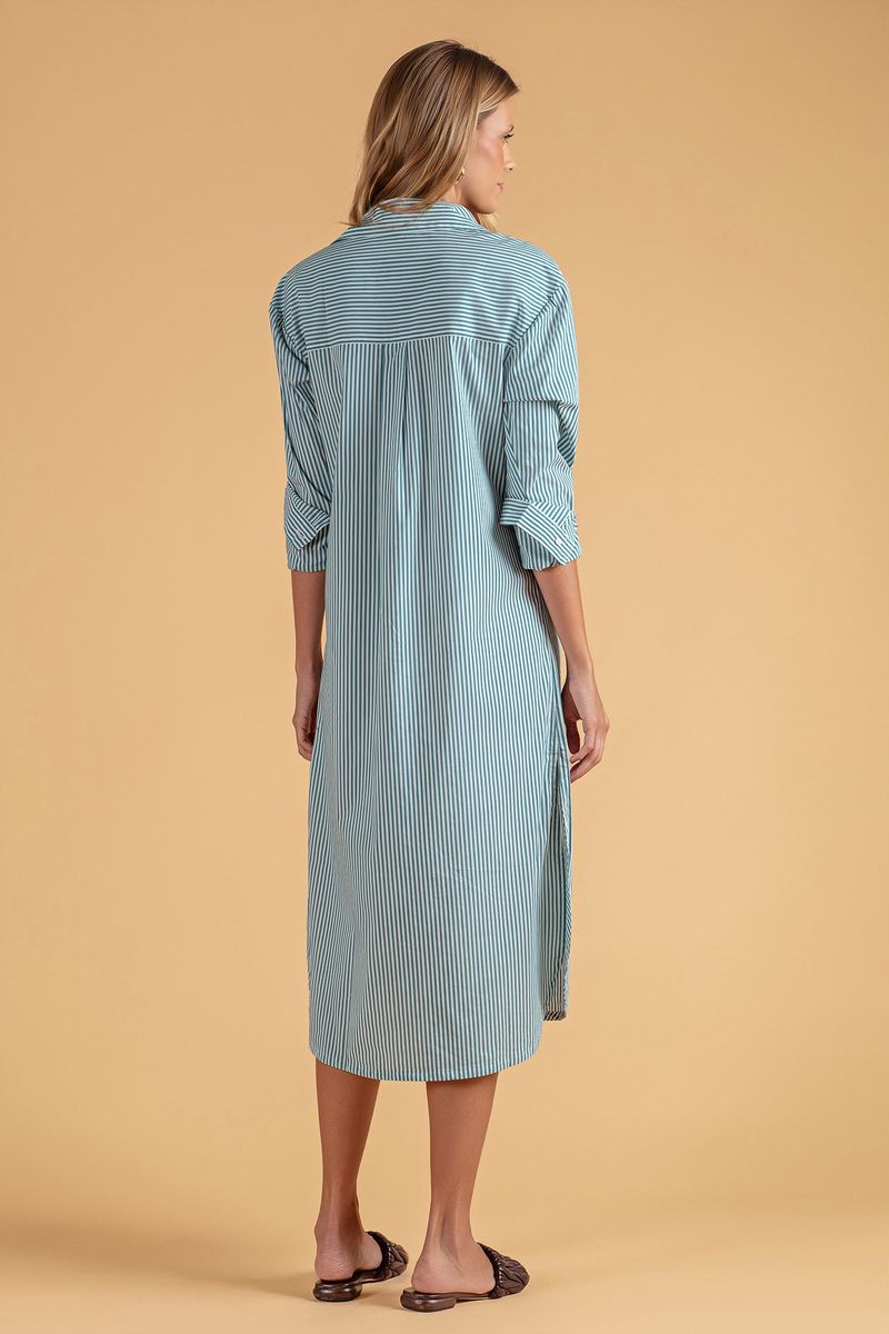 CHEMISE TRICOLINE LISTRAS VERDE